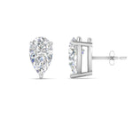 Load image into Gallery viewer, Diamond Pear Cut 3 Prong Earring