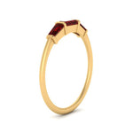 Load image into Gallery viewer, three-stone-baguette-ruby-band-in-FDENS100BGRUDR-NL-YG