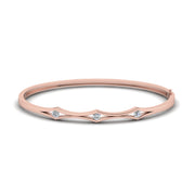 3 Stone Bracelet Bangle For Women