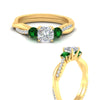Load image into Gallery viewer, three-stone-twisted-cushion-cut-vine-emerald-engagement-ring-in-yellow-gold-fdens3301curgemgrangle3-nl-yg.jpg