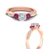 Load image into Gallery viewer, three-stone-twisted-cushion-cut-vine-pink-sapphire-engagement-ring-in-rose-gold-fdens3301curgsadrpiangle3-nl-rg.jpg