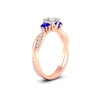 Load image into Gallery viewer, three-stone-twisted-cushion-cut-vine-sapphire-engagement-ring-in-rose-gold-fdens3301curgsablangle2-nl-rg.jpg