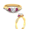 Load image into Gallery viewer, three-stone-twisted-heart-shaped-vine-pink-sapphire-engagement-ring-in-yellow-gold-fdens3301htrgsadrpiangle3-nl-yg.jpg