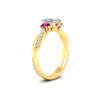 Load image into Gallery viewer, three-stone-twisted-radiant-cut-vine-pink-sapphire-engagement-ring-in-yellow-gold-fdens3301rargsadrpiangle2-nl-yg.jpg