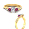 Load image into Gallery viewer, three-stone-twisted-radiant-cut-vine-pink-sapphire-engagement-ring-in-yellow-gold-fdens3301rargsadrpiangle3-nl-yg.jpg