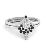 Load image into Gallery viewer, tiara-pear-bezel-black-diamond-wedding-ring-set-in-white-gold-FD1046PEGBLACK-NL-WG?v=1761911422