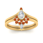 Load image into Gallery viewer, tiara-pear-bezel-orange-sapphire-wedding-ring-set-in-yellow-gold-FD1046PEGSAORANGLE5-NL-YG_961988dd-9e4e-44ac-a09c-1b929a3a0e23?v=1761911441