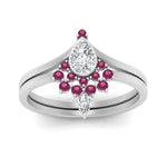 Load image into Gallery viewer, tiara-pear-bezel-pink-sapphire-wedding-ring-set-in-white-gold-FD1046PEGSADRPIANGLE5-NL-WG_a2a9bb9b-bd1f-4e06-b2a5-12d28dd7a361?v=1761911441