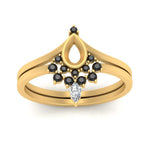 Load image into Gallery viewer, tiara-semi-mount-bezel-black-diamond-wedding-ring-set-in-yellow-gold-FD1046SMGBLACKANGLE5-NL-YG?v=1757575017