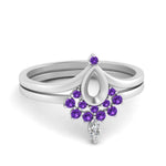 Load image into Gallery viewer, tiara-semi-mount-bezel-purple-topaz-wedding-ring-set-in-white-gold-FD1046SMGVITO-NL-WG?v=1757575017