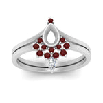 Load image into Gallery viewer, tiara-semi-mount-bezel-ruby-wedding-ring-set-in-white-gold-FD1046SMGRUDRANGLE5-NL-WG?v=1757575017