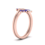 Load image into Gallery viewer, tiara-semi-mount-bezel-sapphire-wedding-ring-set-in-rose-gold-FD1046SMGSABLANGLE2-NL-RG?v=1757575017