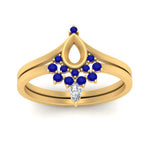 Load image into Gallery viewer, tiara-semi-mount-bezel-sapphire-wedding-ring-set-in-yellow-gold-FD1046SMGSABLANGLE5-NL-YG?v=1757575017