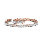 Load image into Gallery viewer, timeless-pear-diamond-tennis-bracelet-in-rose-gold-FDBRC10451PEANGLE4-7.00CT-NL-RG_