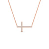 Load image into Gallery viewer, timeless-sideways-cross-diamond-necklace-in-rose-gold-FDPD11267ANGLE1-NL-RG.jpg?v=1772450712