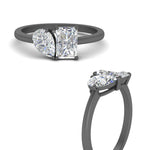 Load image into Gallery viewer, toi-n-moi-diamond-engagement-ring-in-black-gold-FD10885R-NL-BG