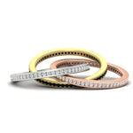 Load image into Gallery viewer, Tri Color Interlocking Eternity Bands