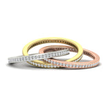 Load image into Gallery viewer, Tri Color Interlocking Eternity Bands