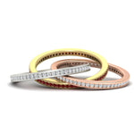 Load image into Gallery viewer, Tri Color Interlocking Eternity Bands