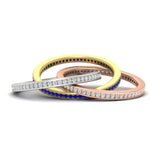 Load image into Gallery viewer, Tri Color Interlocking Eternity Bands