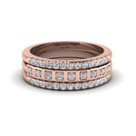 Load image into Gallery viewer, trio-pave-diamond-stack-band-in-14K-rose-gold-FD8130B-NL-RG.jpg