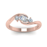 Load image into Gallery viewer, Twist 3 Stone Engagement Ring