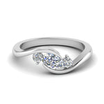 Load image into Gallery viewer, Twist 3 Stone Engagement Ring