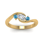 Load image into Gallery viewer, Twist 3 Stone Engagement Ring