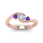 Load image into Gallery viewer, Twist 3 Stone Engagement Ring