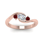 Load image into Gallery viewer, Twist 3 Stone Engagement Ring