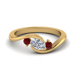 Load image into Gallery viewer, Twist 3 Stone Engagement Ring