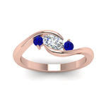 Load image into Gallery viewer, Twist 3 Stone Engagement Ring