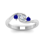 Load image into Gallery viewer, Twist 3 Stone Engagement Ring