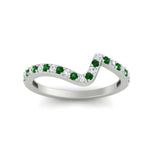 Load image into Gallery viewer, twist-diamond-wedding-anniversary-band-with-emerald-in-FDENS3007BGEMGR-NL-WG
