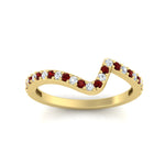 Load image into Gallery viewer, twist-diamond-wedding-anniversary-band-with-ruby-in-FDENS3007BGRUDR-NL-YG
