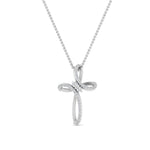 Load image into Gallery viewer, twisted-cross-pendant-with-diamond-in-white-gold-FDPD10796-ANGLE1-NL-WG