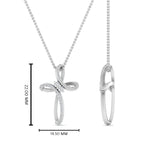 Load image into Gallery viewer, twisted-cross-pendant-with-diamond-in-white-gold-FDPD10796-ANGLE2-NL-WG-HW