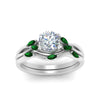 Load image into Gallery viewer, twisted-diamond-round-cut-wedding-band-sets-with-emerald-in-white-gold-FD8300ROGEMGR-NL-WG