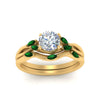 Load image into Gallery viewer, twisted-diamond-round-cut-wedding-band-sets-with-emerald-in-yellow-gold-FD8300ROGEMGR-NL-YG
