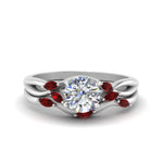Load image into Gallery viewer, twisted-diamond-round-cut-wedding-band-sets-with-ruby-in-white-gold-FD8300ROGRUDR-NL-WG