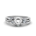 Load image into Gallery viewer, twisted-diamond-semi-mount-wedding-band-sets-in-white-gold-FD8300SM-NL-WG