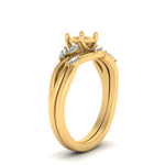 Load image into Gallery viewer, twisted-diamond-semi-mount-wedding-band-sets-in-yellow-gold-FD8300SM-NL-YG