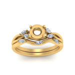 Load image into Gallery viewer, twisted-diamond-semi-mount-wedding-band-sets-in-yellow-gold-FD8300SM-NL-YG