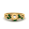 Load image into Gallery viewer, twisted-diamond-semi-mount-wedding-band-sets-with-emerald-in-yellow-gold-FD8300SMGEMGR-NL-YG