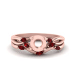 Load image into Gallery viewer, twisted-diamond-semi-mount-wedding-band-sets-with-ruby-in-rose-gold-FD8300SMGRUDR-NL-RG