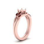 Load image into Gallery viewer, twisted-diamond-semi-mount-wedding-band-sets-with-ruby-in-rose-gold-FD8300SMGRUDR-NL-RG