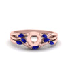 Load image into Gallery viewer, twisted-diamond-semi-mount-wedding-band-sets-with-sapphire-in-rose-gold-FD8300SMGSABL-NL-RG