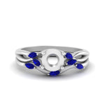 Load image into Gallery viewer, twisted-diamond-semi-mount-wedding-band-sets-with-sapphire-in-white-gold-FD8300SMGSABL-NL-WG