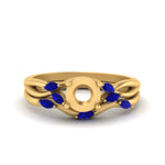 Load image into Gallery viewer, twisted-diamond-semi-mount-wedding-band-sets-with-sapphire-in-yellow-gold-FD8300SMGSABL-NL-YG