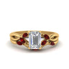 Load image into Gallery viewer, twisted-emerald-cut-womens-ruby-bridal-ring-sets-in-yellow-gold-FD8300EMB2GRUDR-NL-YG
